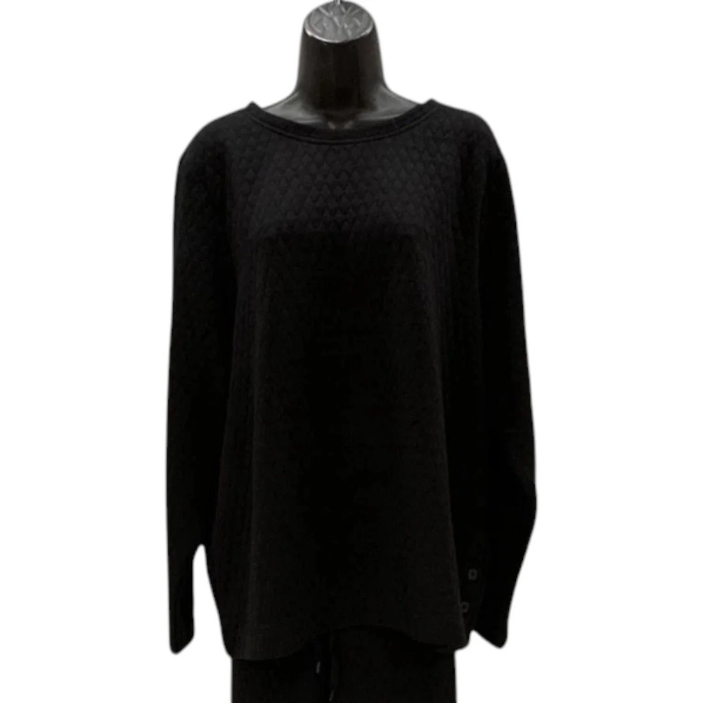 Comfort Code Women's Quilted Knit Top Black - Regular